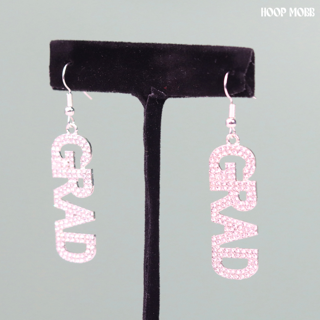 Graduation Earrings - Silver
