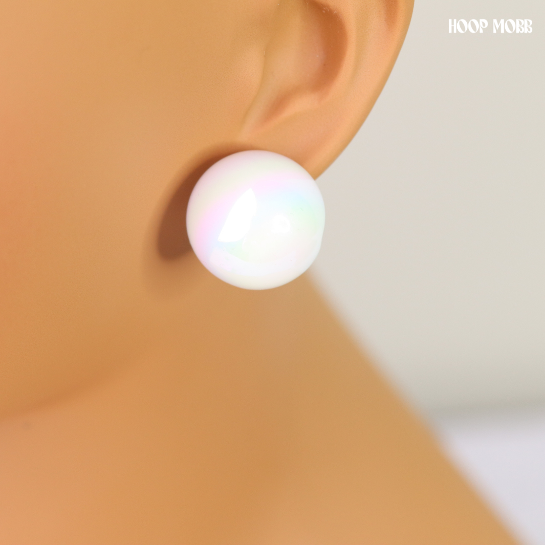 Gum Ball Earrings - Iridescent