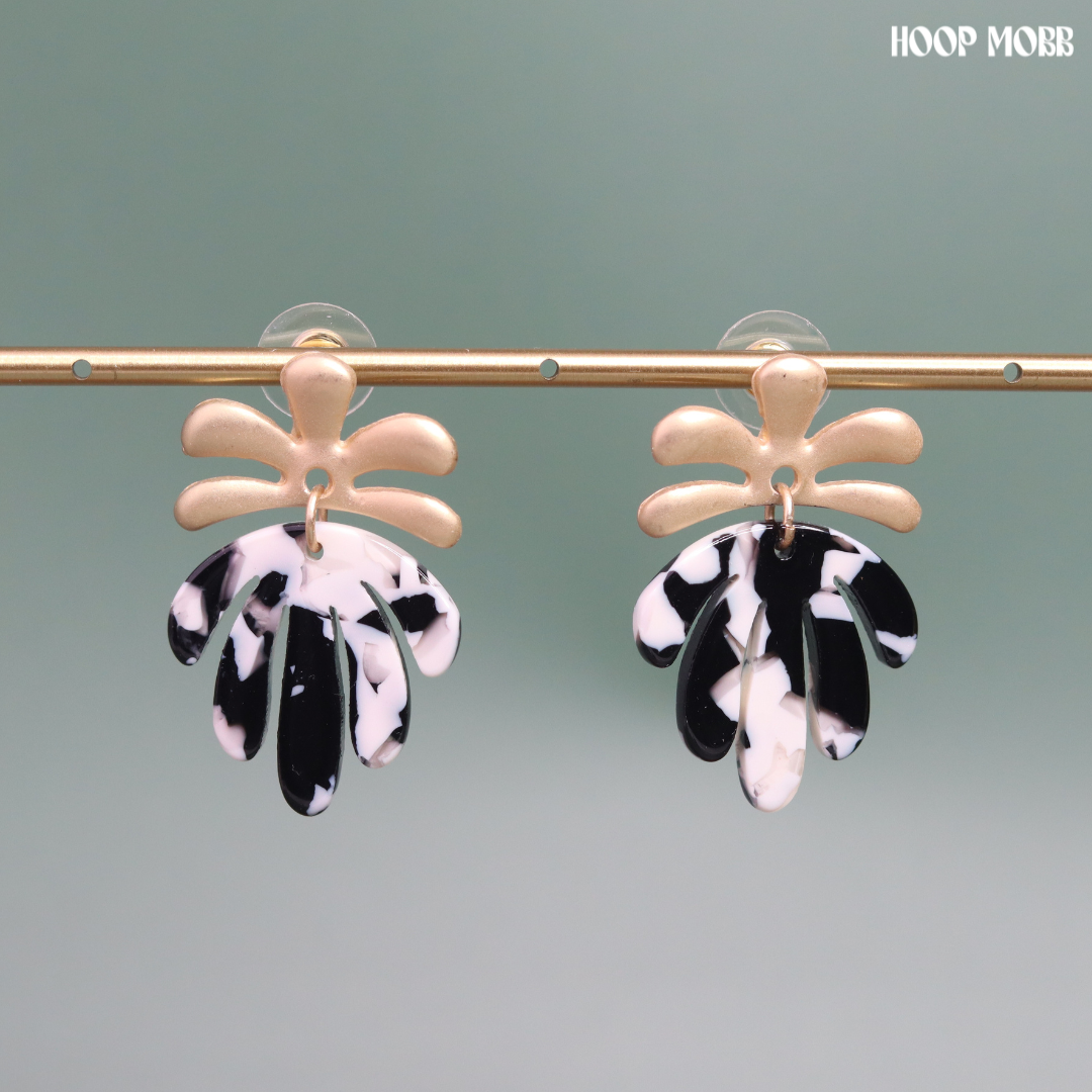 Cancun Mini Earrings - Blk/Wht