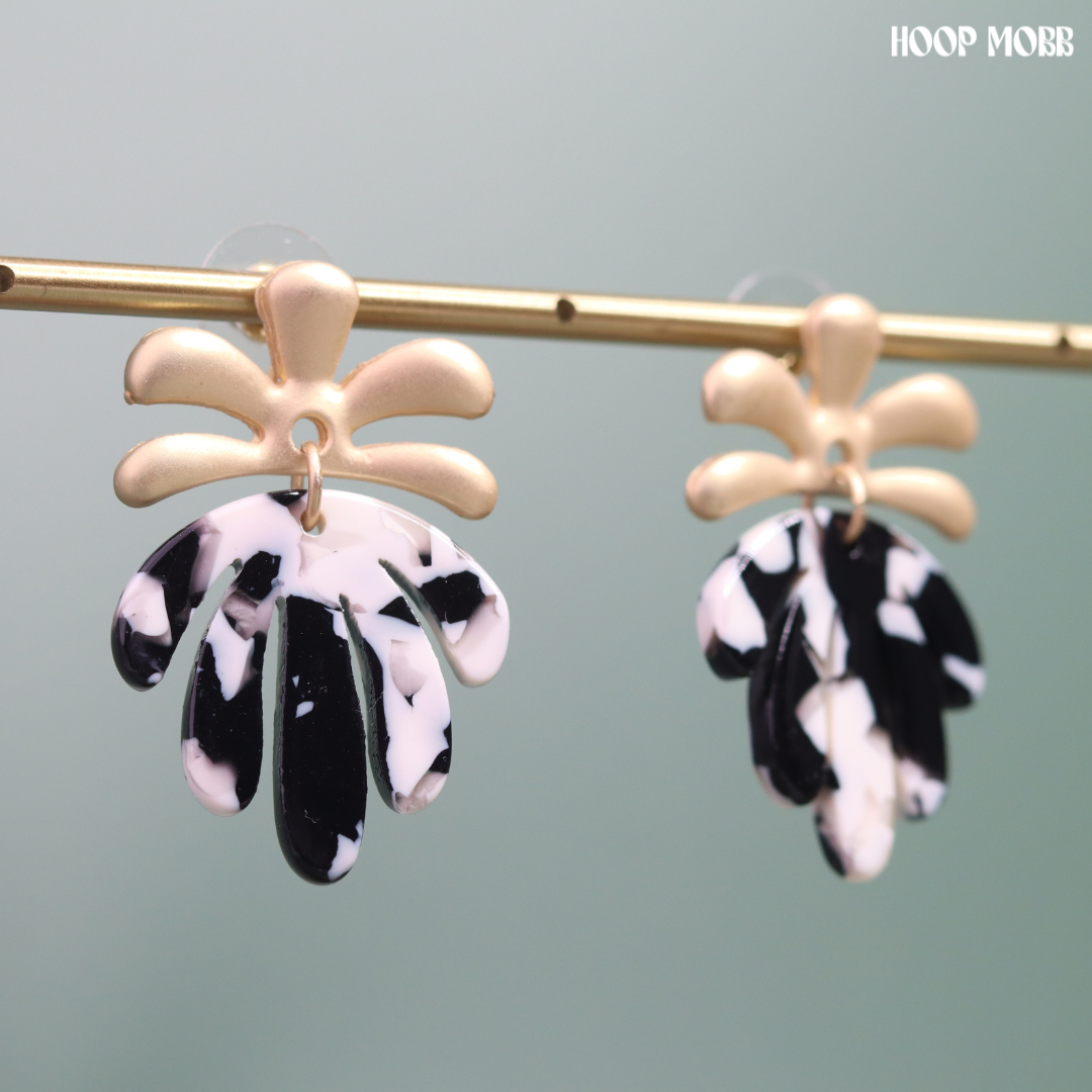 Cancun Mini Earrings - Blk/Wht