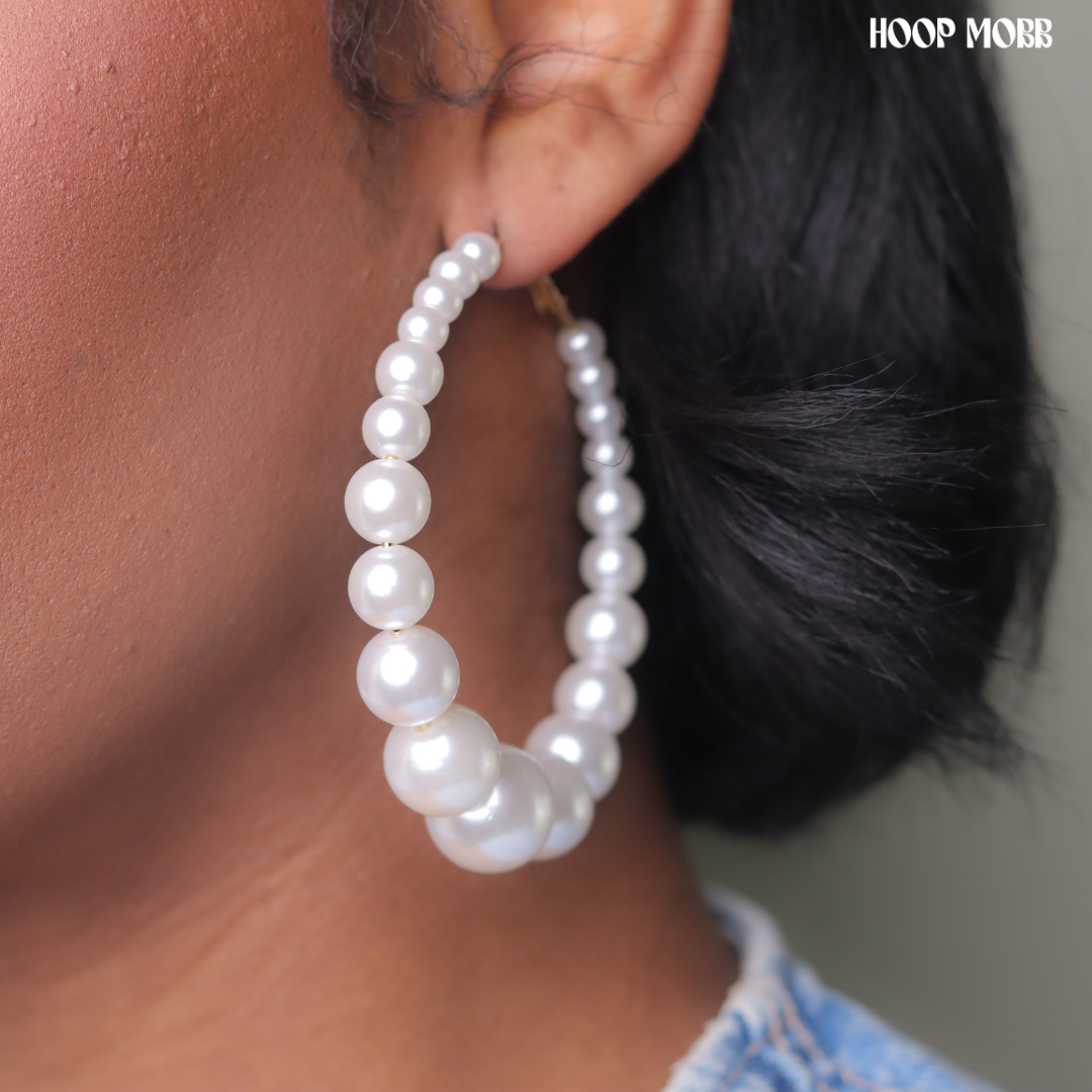 PEARL GIRL HOOPS - PEARL