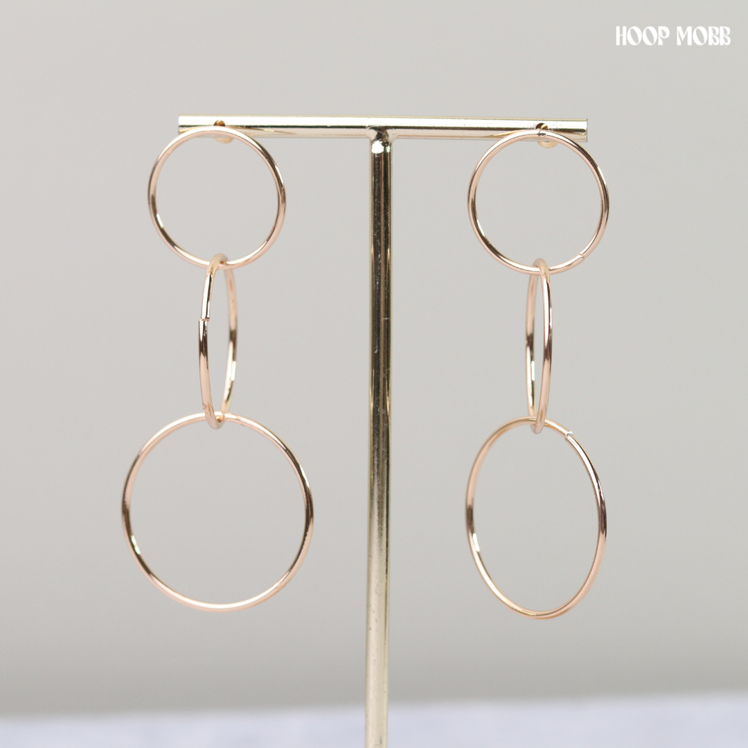 Three's Company Earrings - Gold