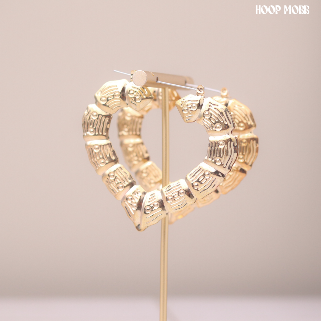 Love Bamboo Hoops - Gold