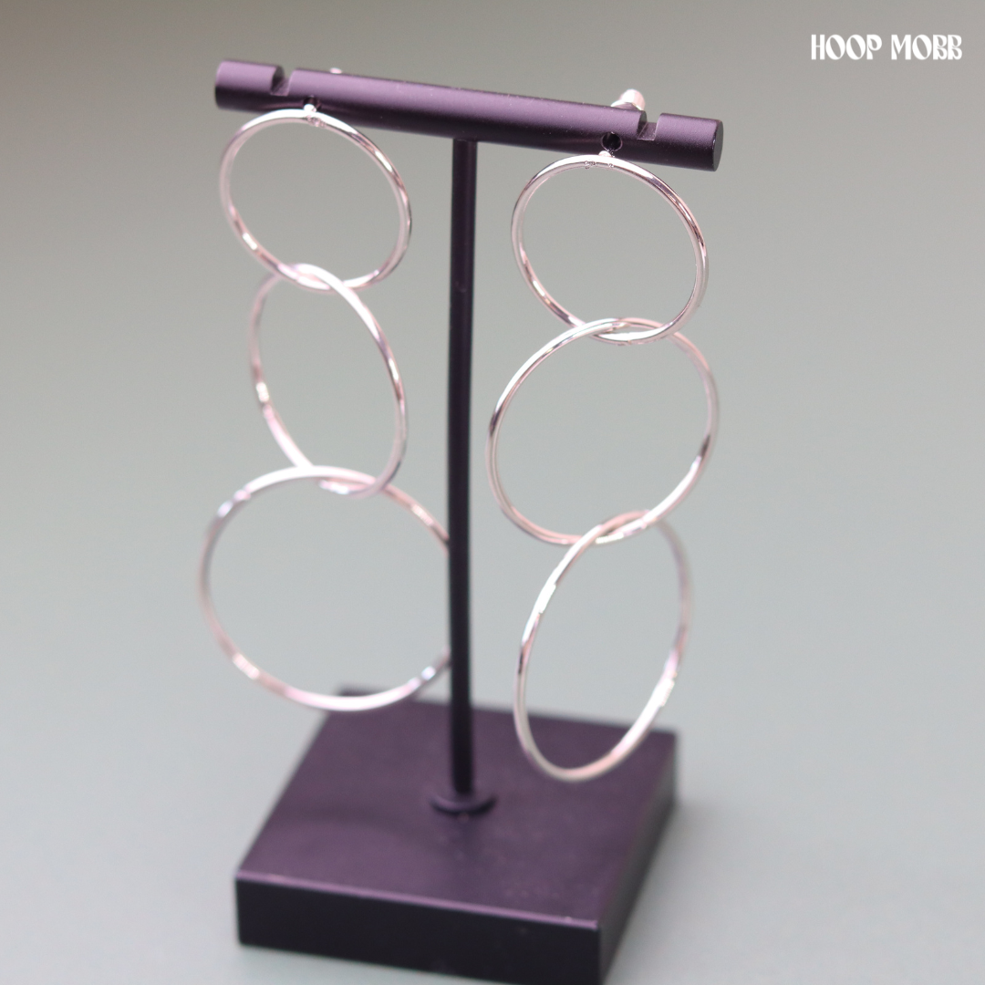 Three's Company Earrings - Silver