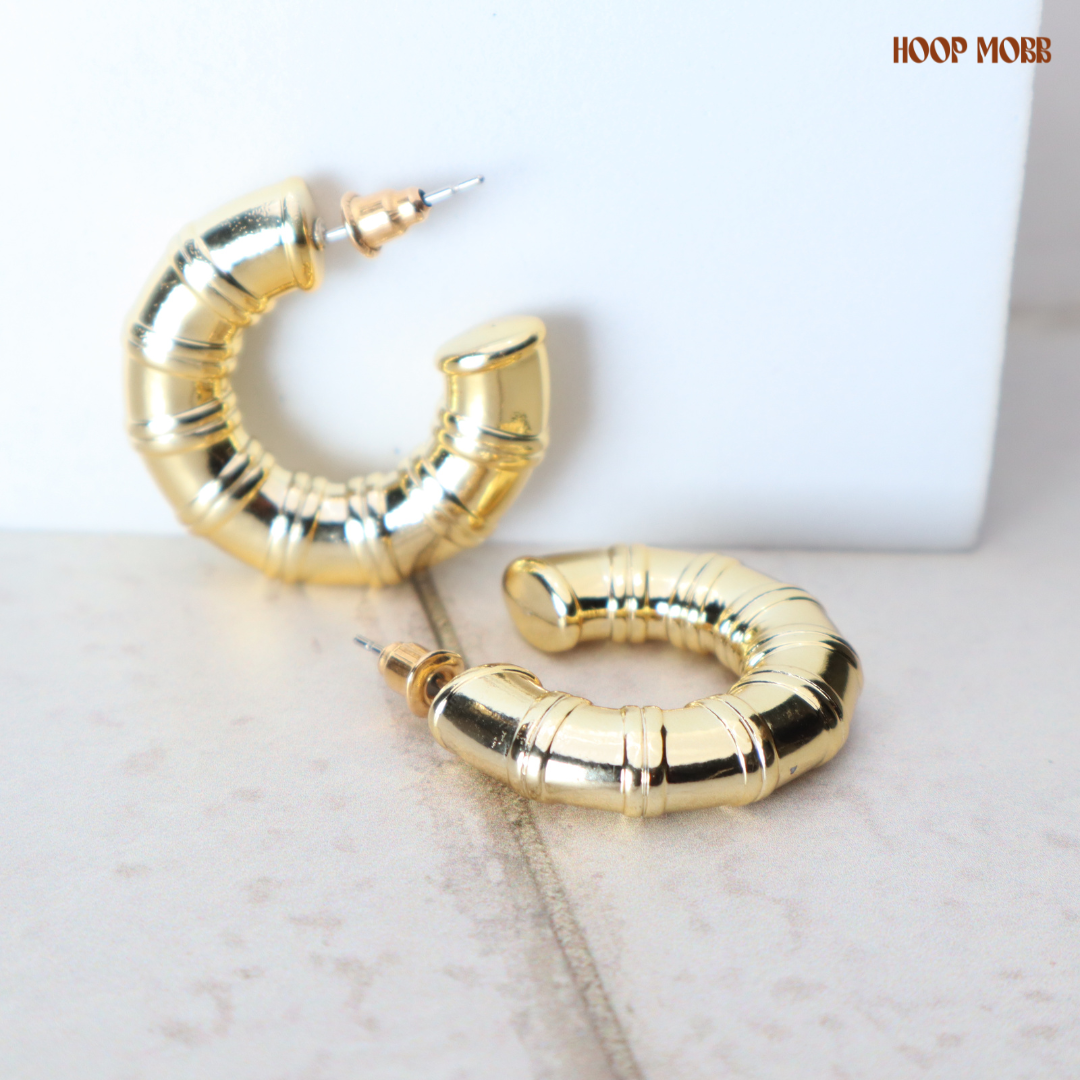 Pipe Down Hoops - Gold