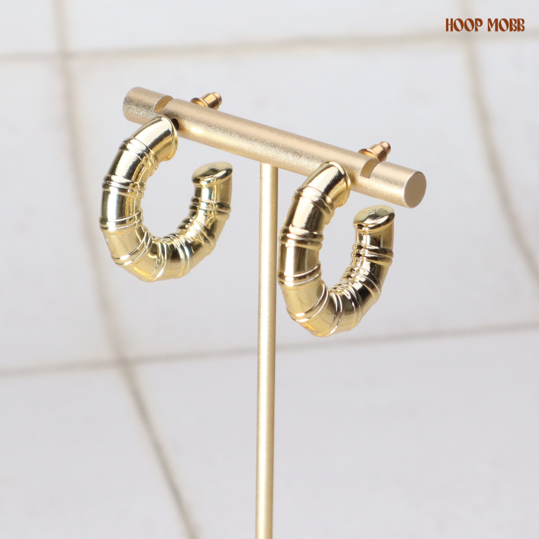 Pipe Down Hoops - Gold