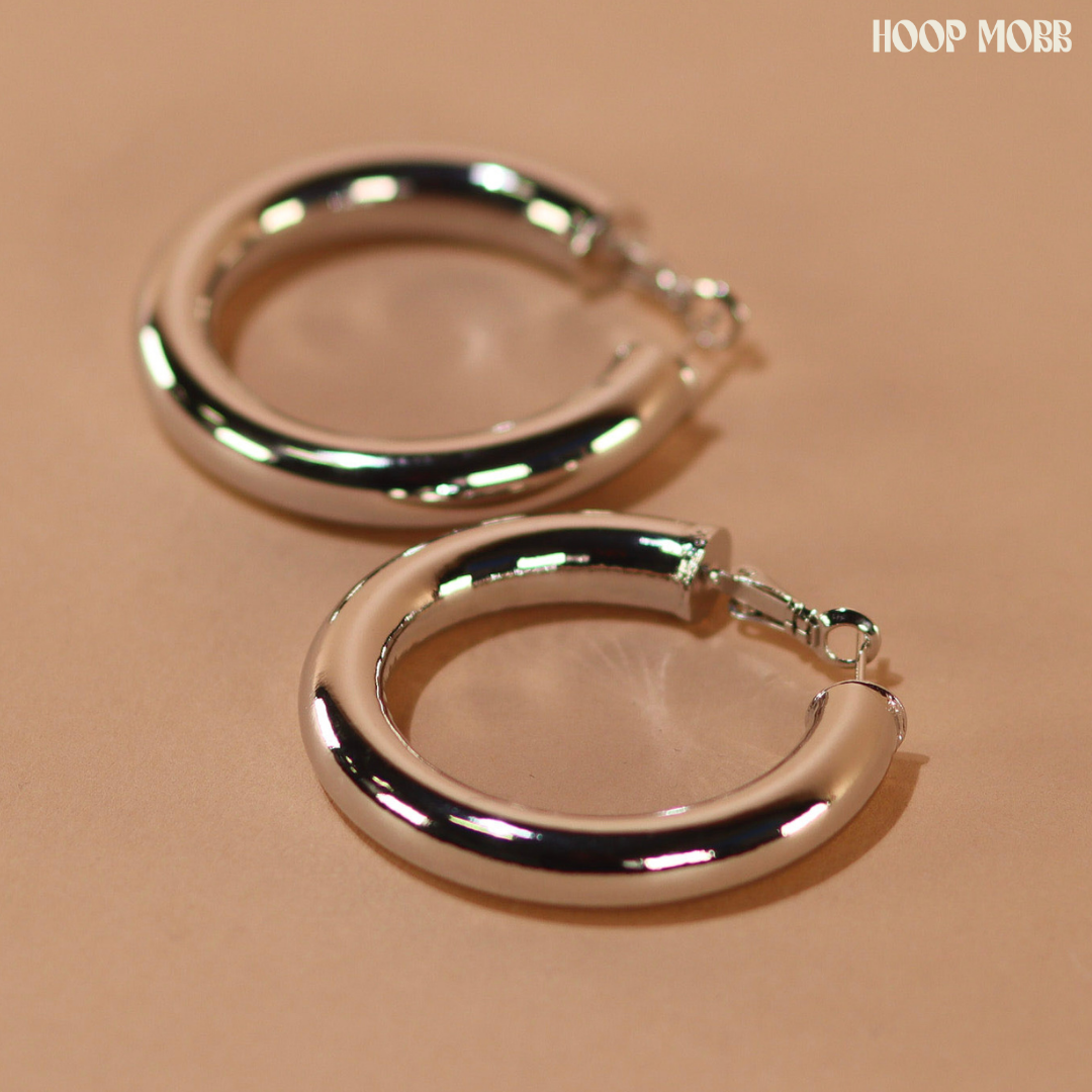 BABY FAT MINI HOOPS - SILVER