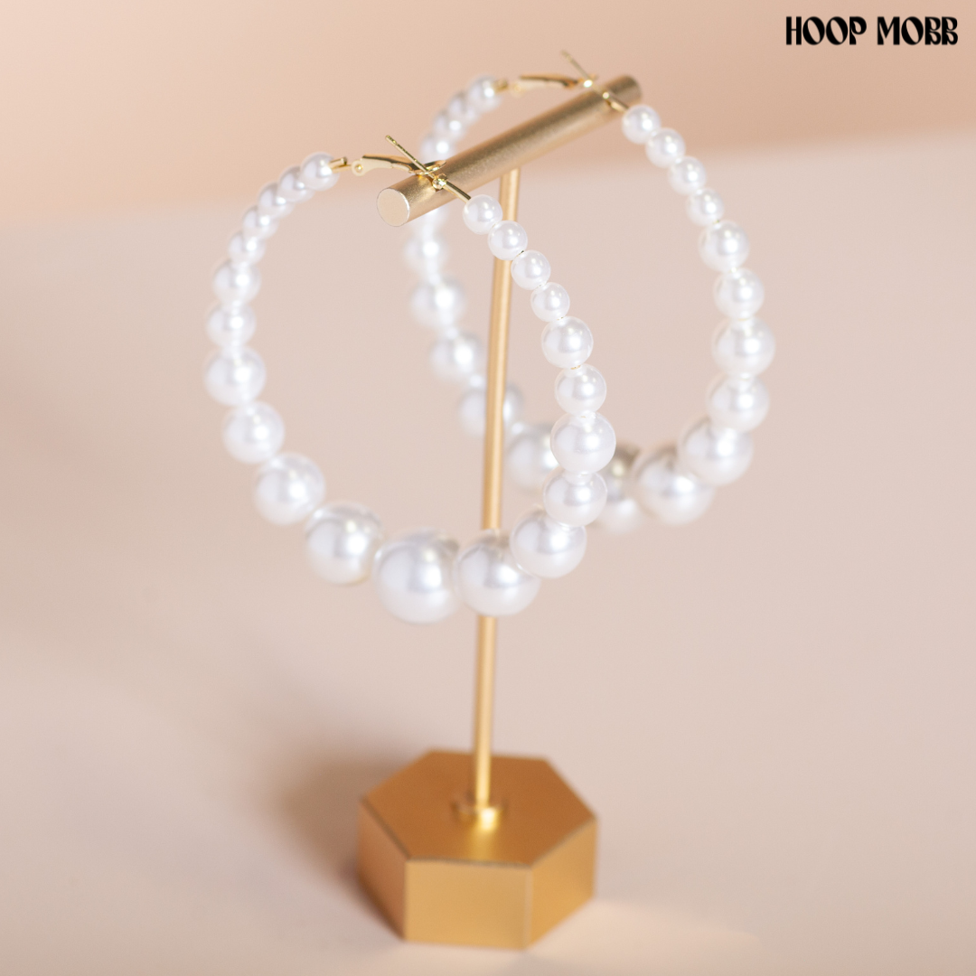PEARL GIRL HOOPS - PEARL