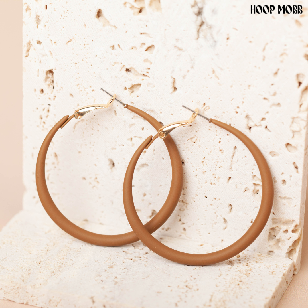 MELANATED HOOPS - WALNUT/MEDIUM