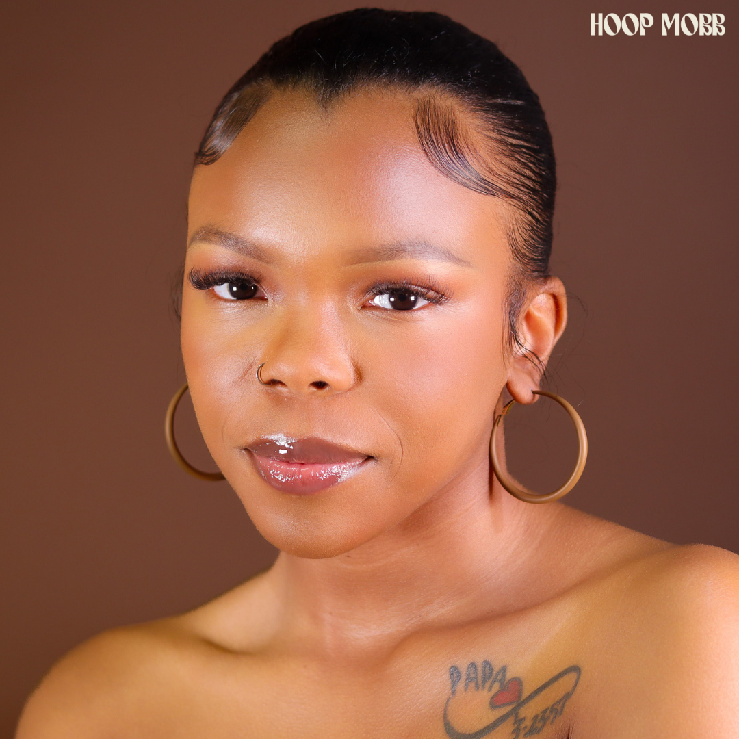 MELANATED HOOPS - WALNUT/MEDIUM