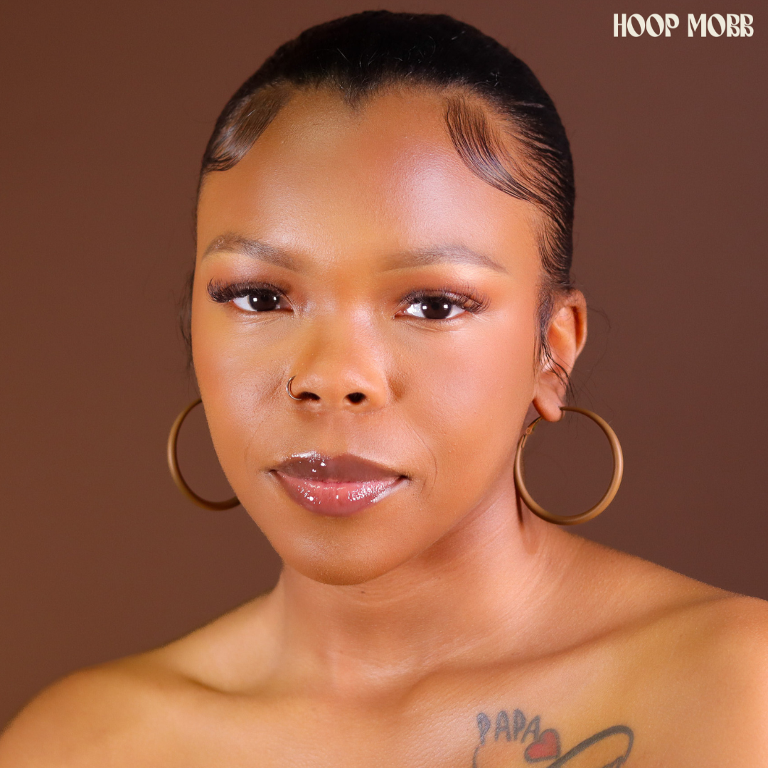 MELANATED HOOPS - WALNUT/MEDIUM