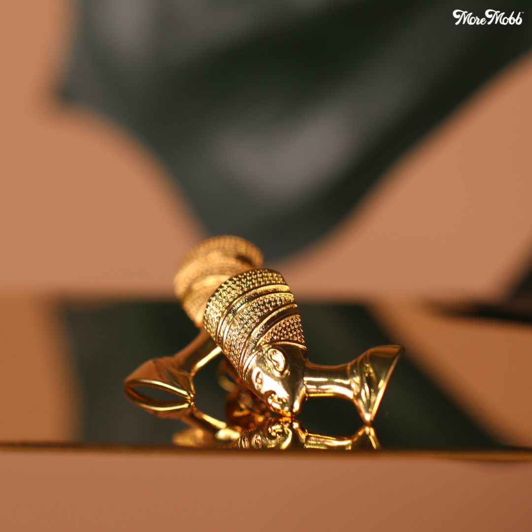 NEFERTITI STUD EARRINGS - GOLD