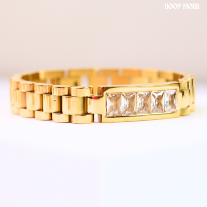 High Class Bracelet - Gold/Silver - 6.5in