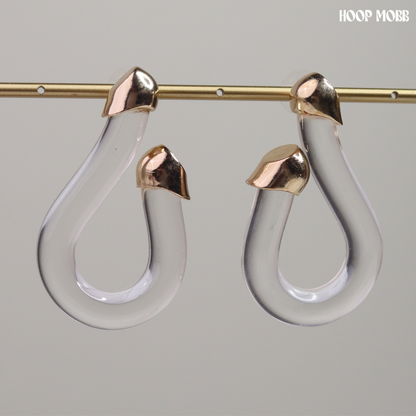 Right Thru Me Earrings - Gold