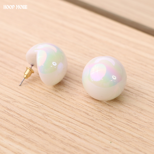 Gum Ball Earrings - Iridescent