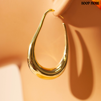 LIQUID DROP HOOPS - GOLD