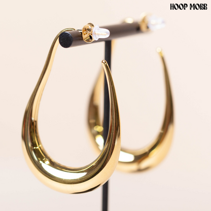 LIQUID DROP HOOPS - GOLD