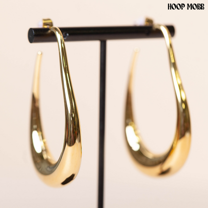 LIQUID DROP HOOPS - GOLD