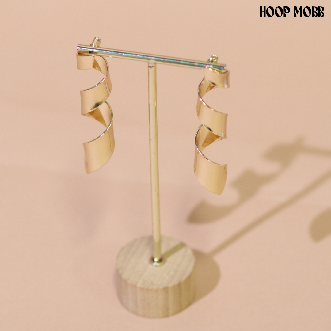 RIBBON EARRINGS - GOLD