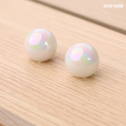 Gum Ball Earrings - Iridescent