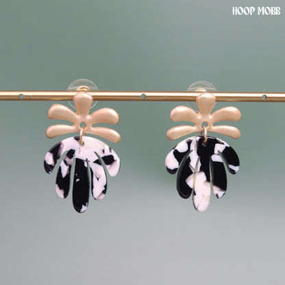 Cancun Mini Earrings - Blk/Wht