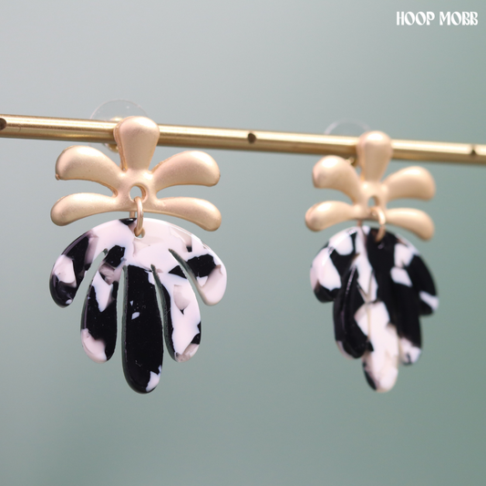 Cancun Mini Earrings - Blk/Wht