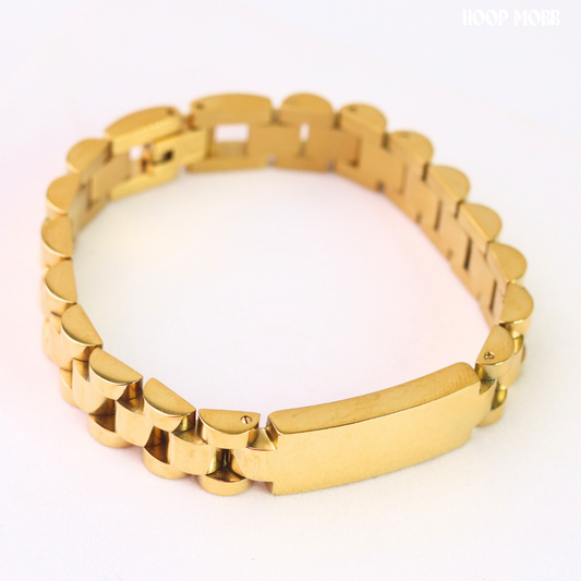 High Class Bracelet - Gold - 6.5in