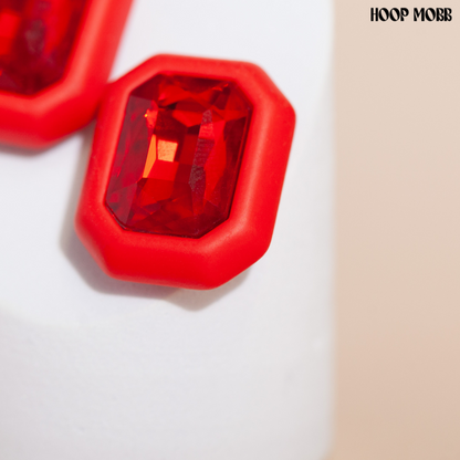 RUBY STUD EARRINGS