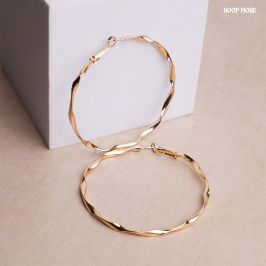 Twirl Hoops - Gold