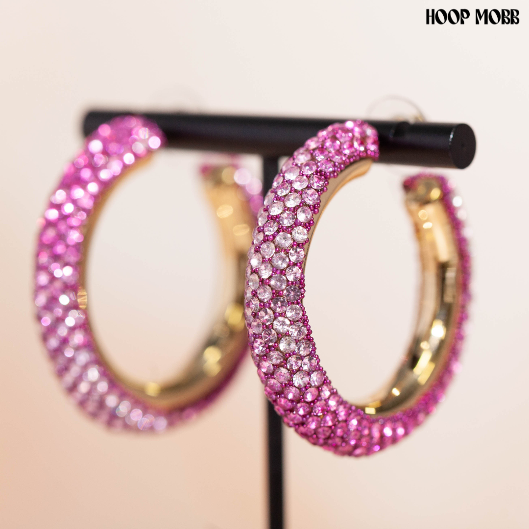 SPARKLE SUPREME HOOPS - PINK