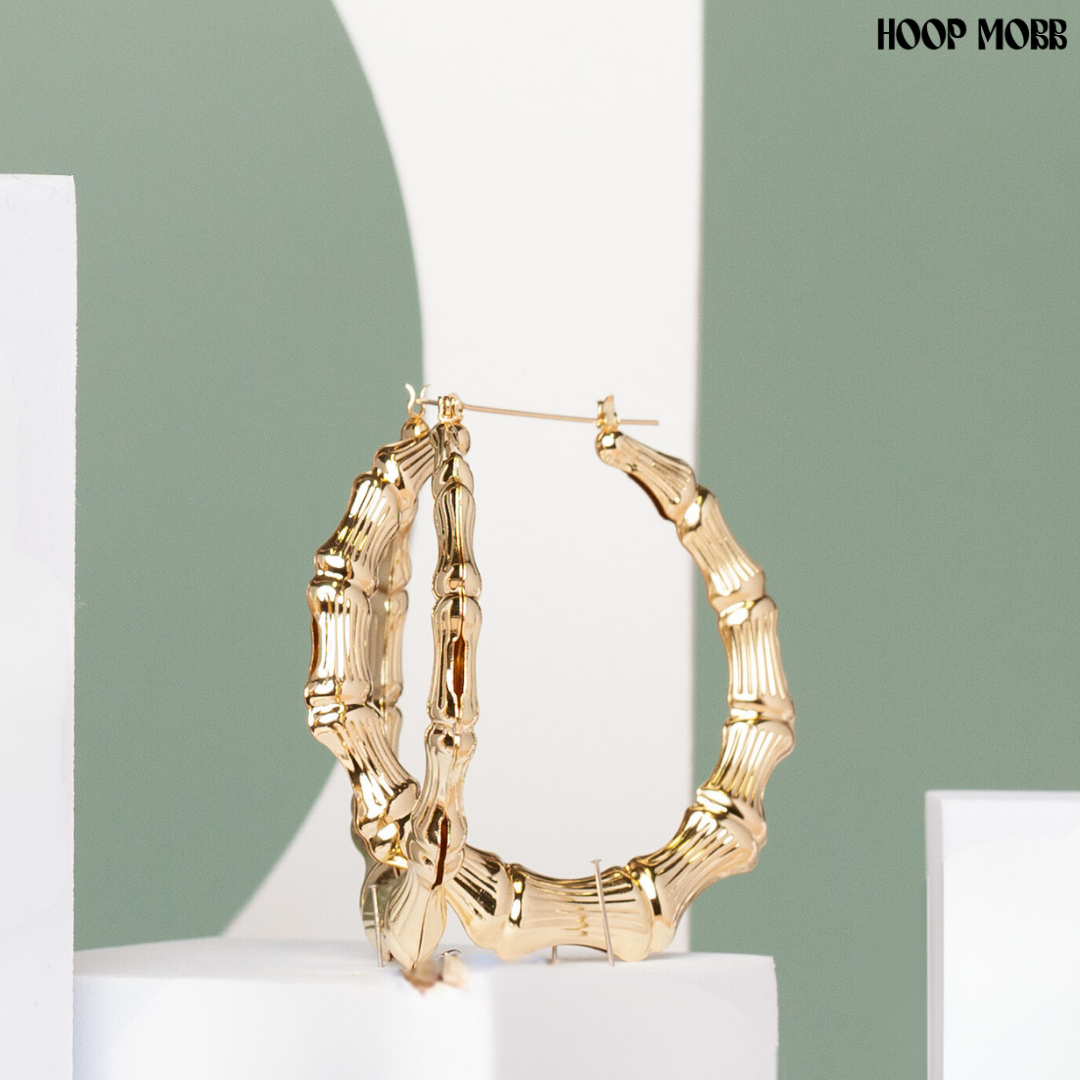 CLASSIC BAMBOO HOOPS - GOLD