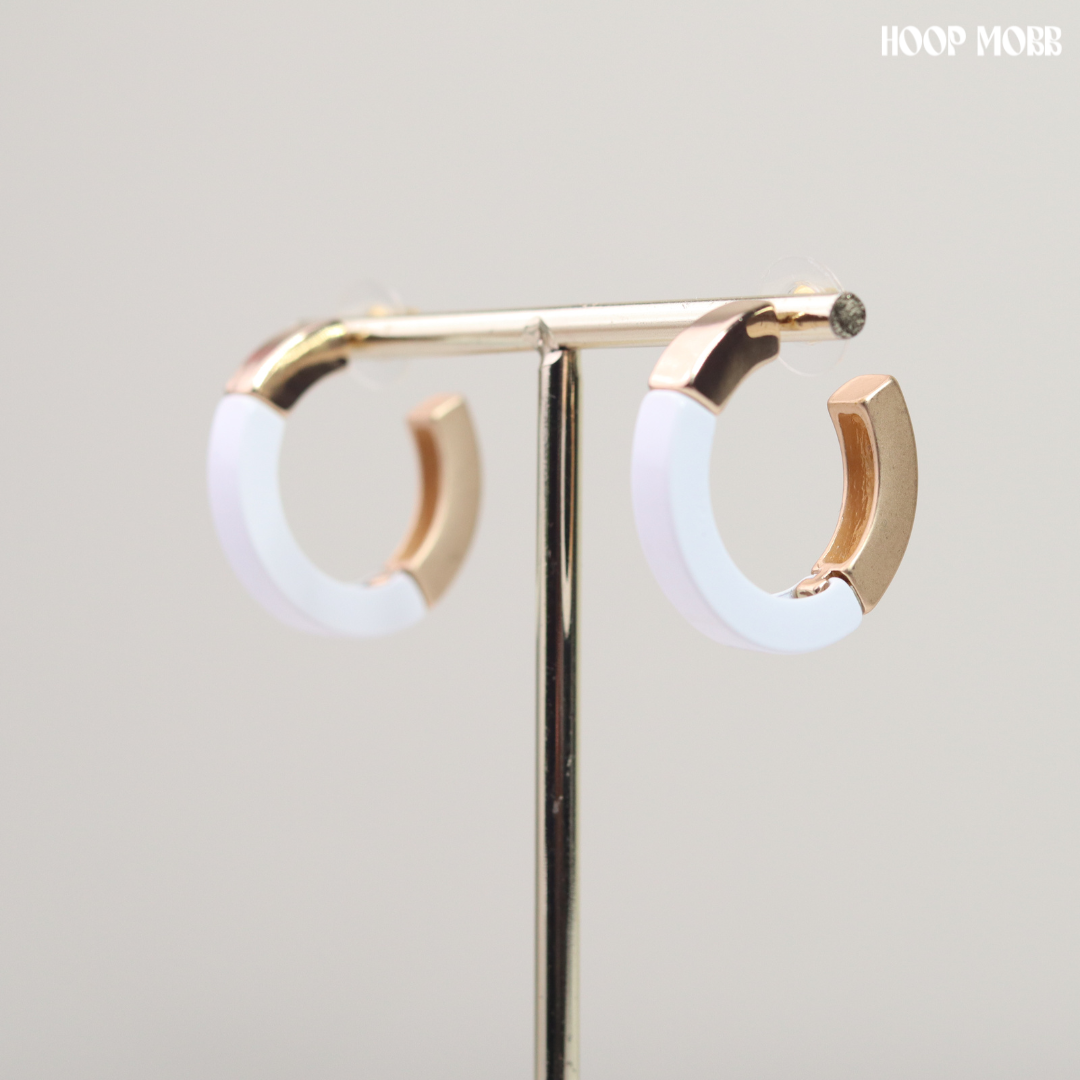 Business Class Hoops - White