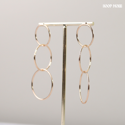 Three's Company Earrings - Gold