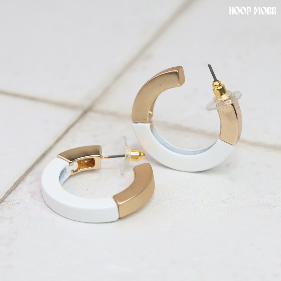 Business Class Hoops - White