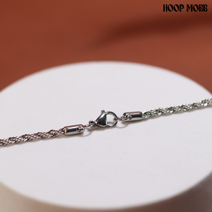 ROPE CHAIN NECKLACE - SILVER