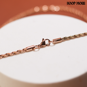 ROPE CHAIN NECKLACE - ROSE GOLD