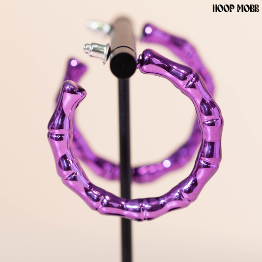 CANDY BAMBOO HOOPS - PURPLE