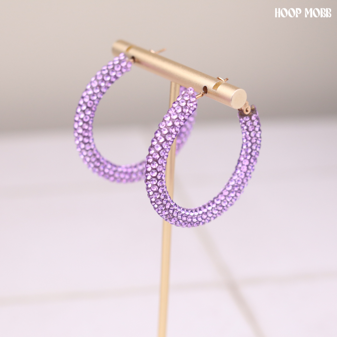 Party Girl Hoops - Purple