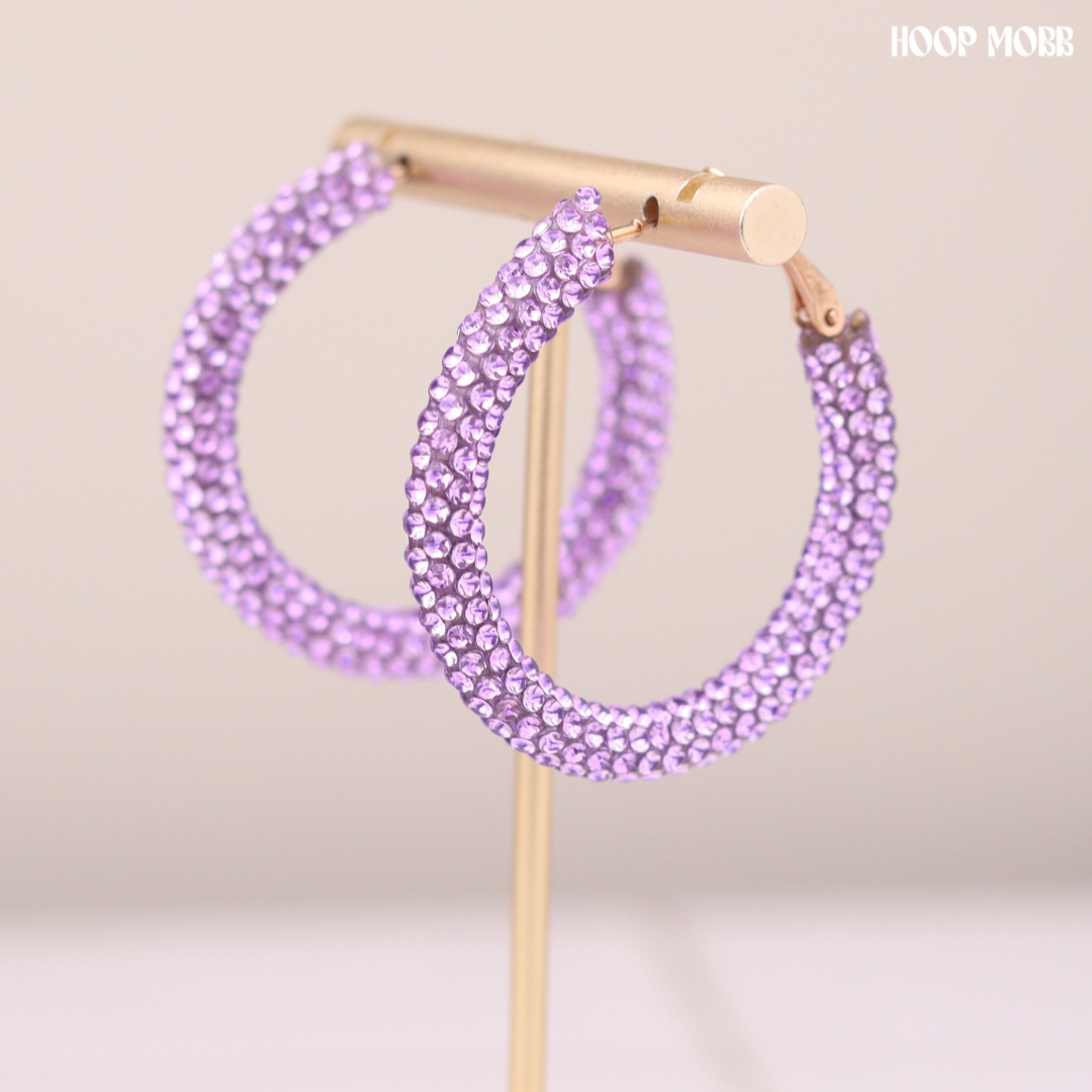 Party Girl Hoops - Purple