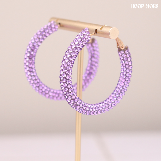 Party Girl Hoops - Purple