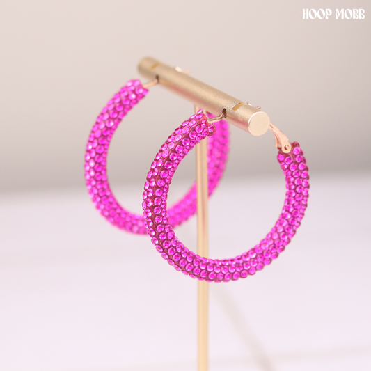 Party Girl Hoops - Hot Pink