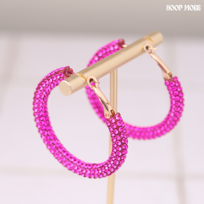 Party Girl Hoops - Hot Pink