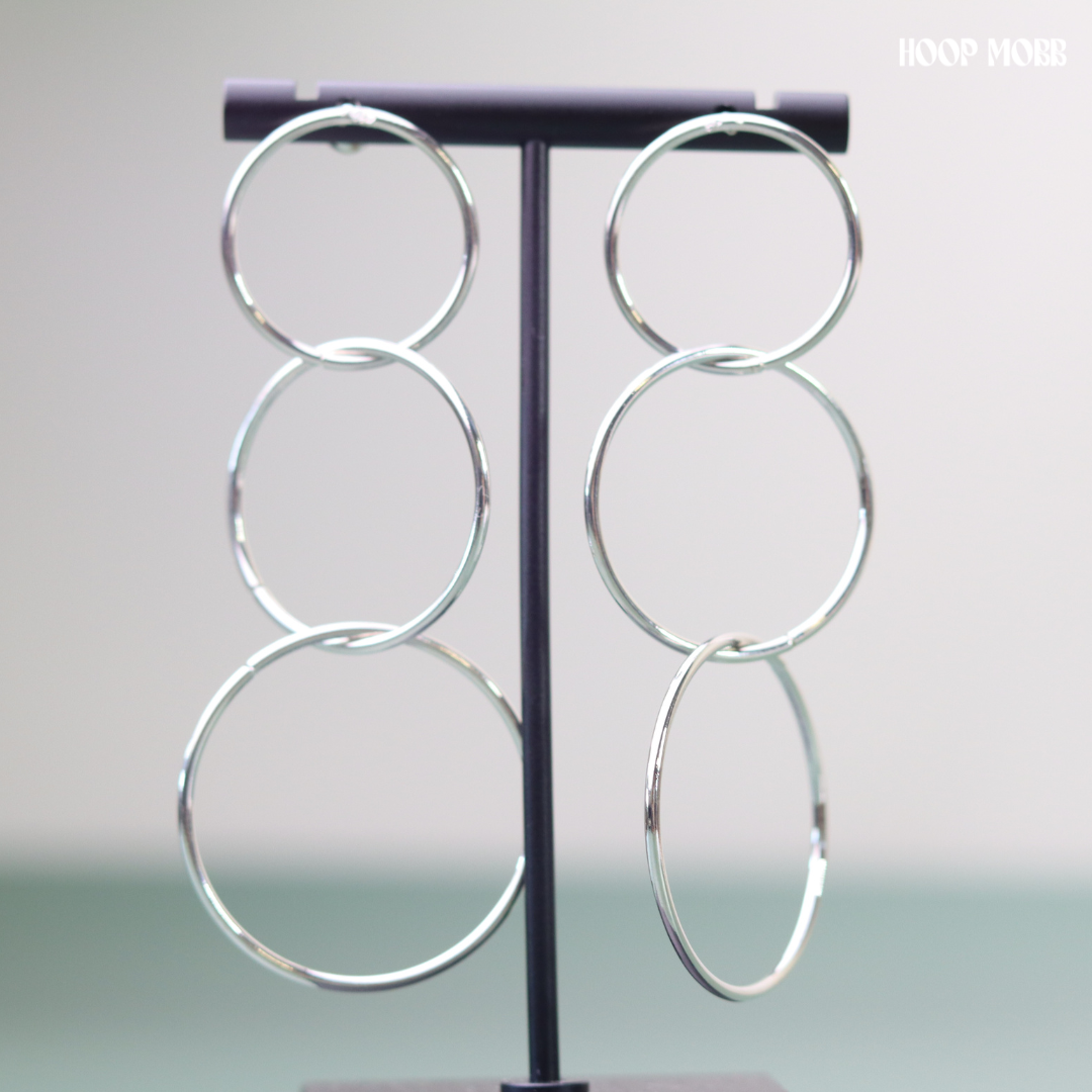 Three's Company Earrings - Silver