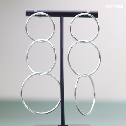 Three's Company Earrings - Silver
