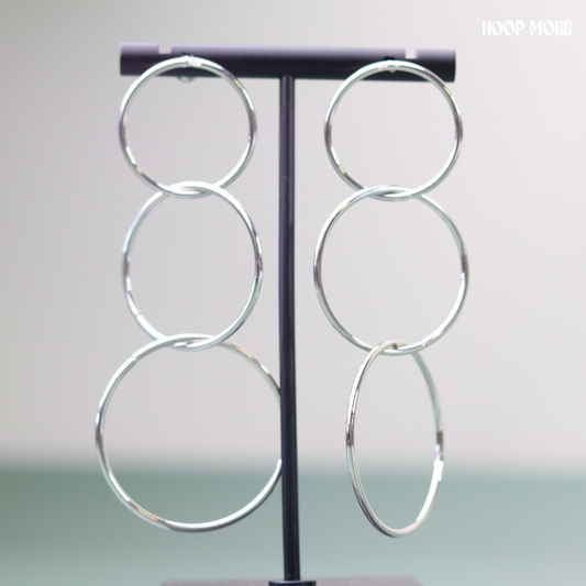 Three's Company Earrings - Silver