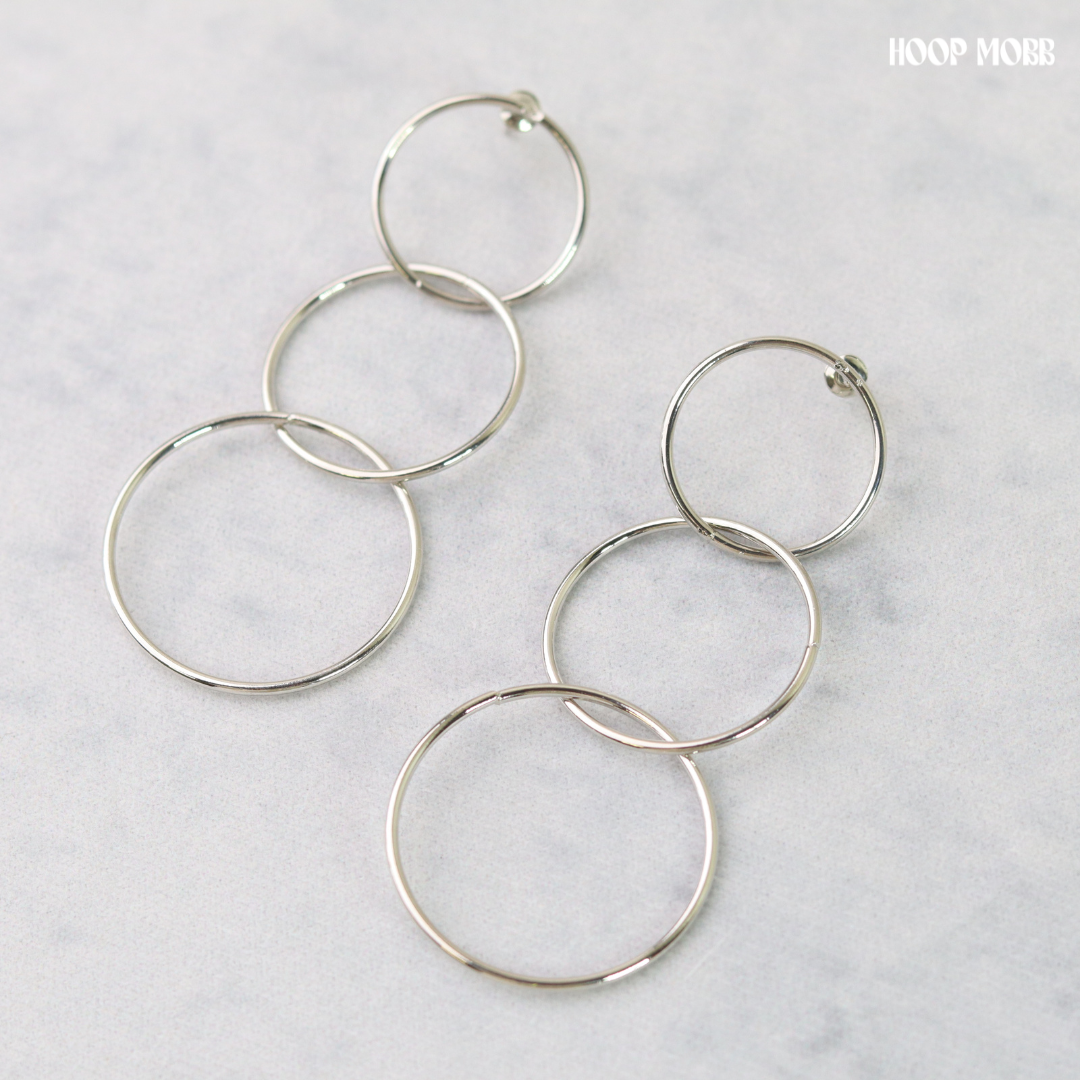 Three's Company Earrings - Silver