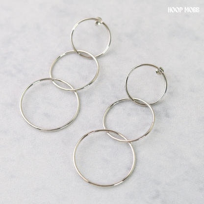Three's Company Earrings - Silver