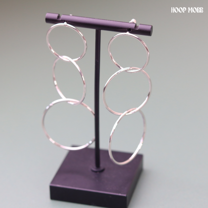 Three's Company Earrings - Silver