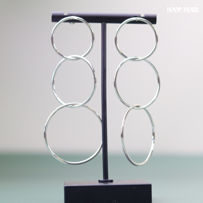 Three's Company Earrings - Silver