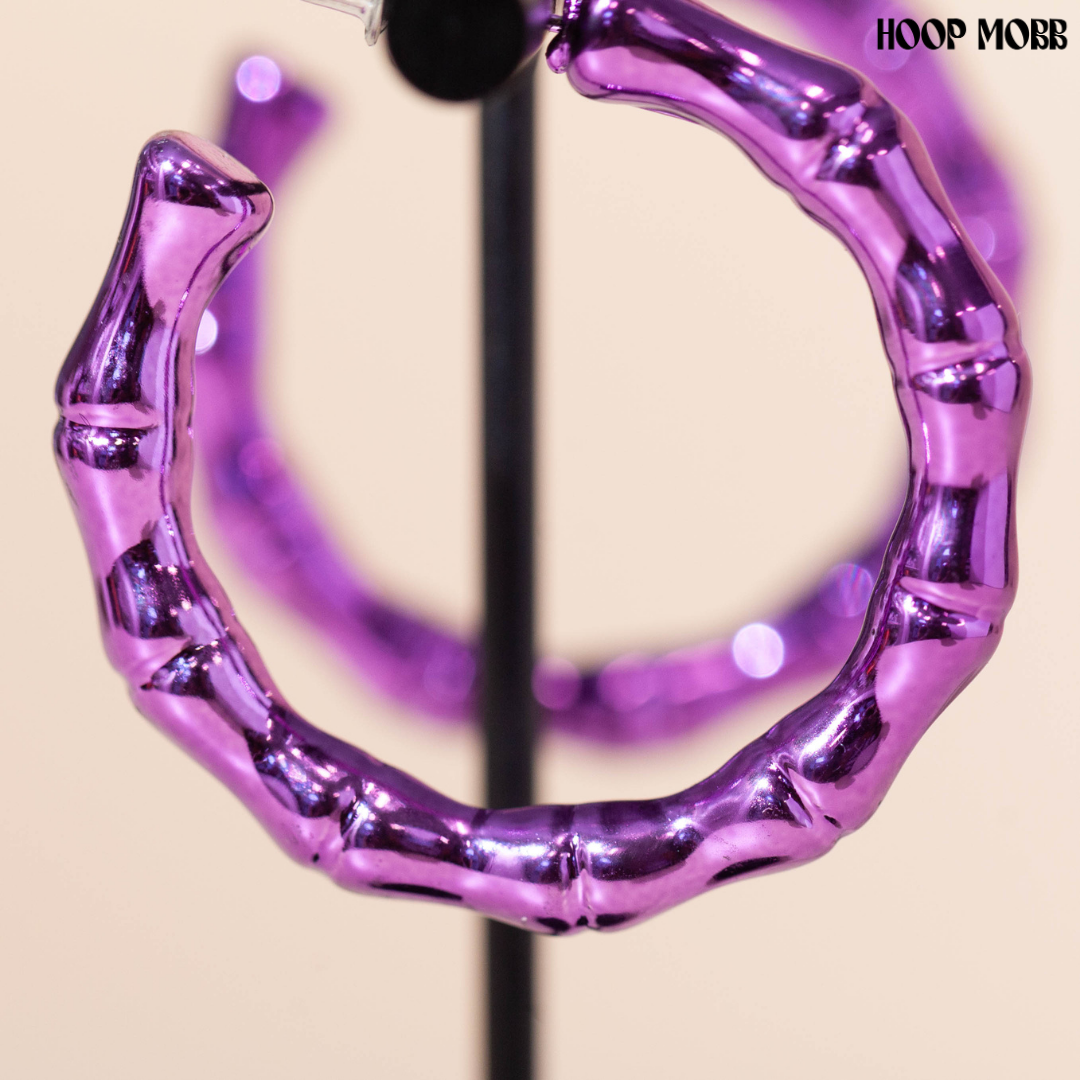 CANDY BAMBOO HOOPS - PURPLE